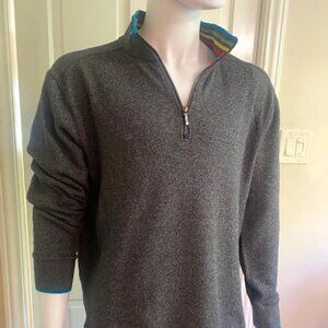 Men's Robert Graham Grey Waffle Pullover Sweatshirt XL